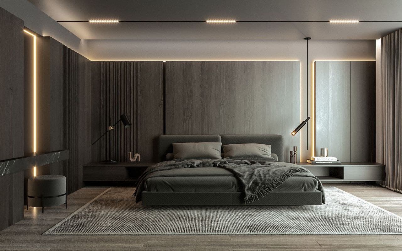 Bedroom after refurbishment — modern high-end renovation finish